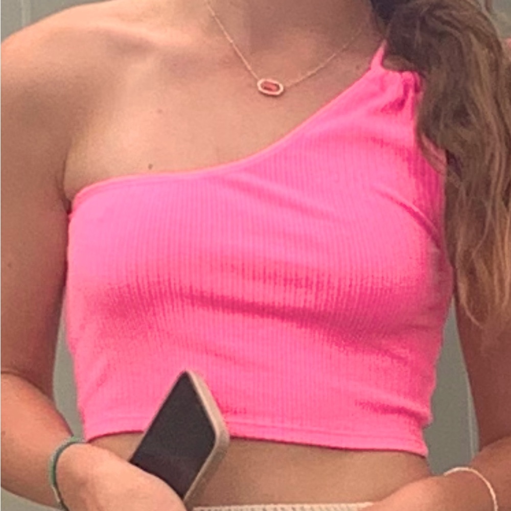 Aerie by American Eagle Pink Asymmetrical Top